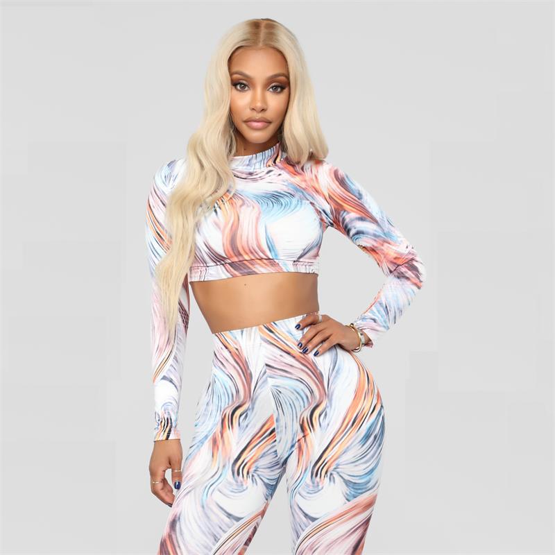 Sexy print two piece set