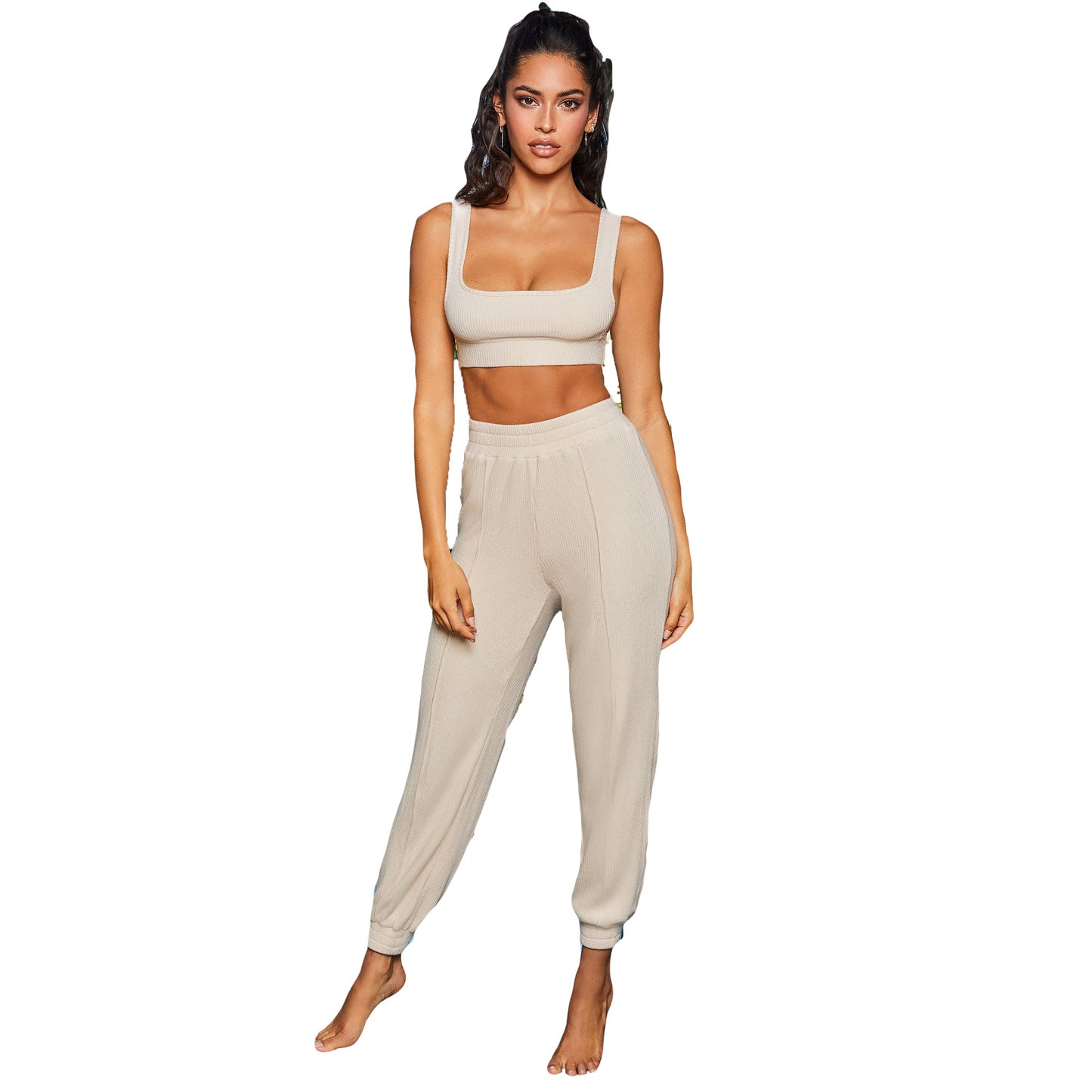 Slit vest trousers two-piece women's clothing