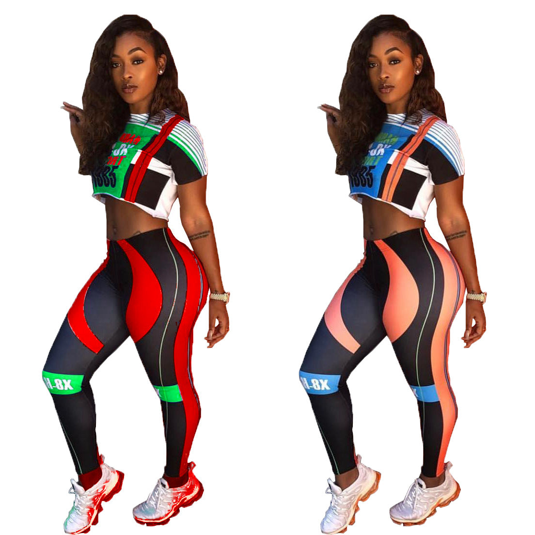 Yoga tight sexy two-piece suit