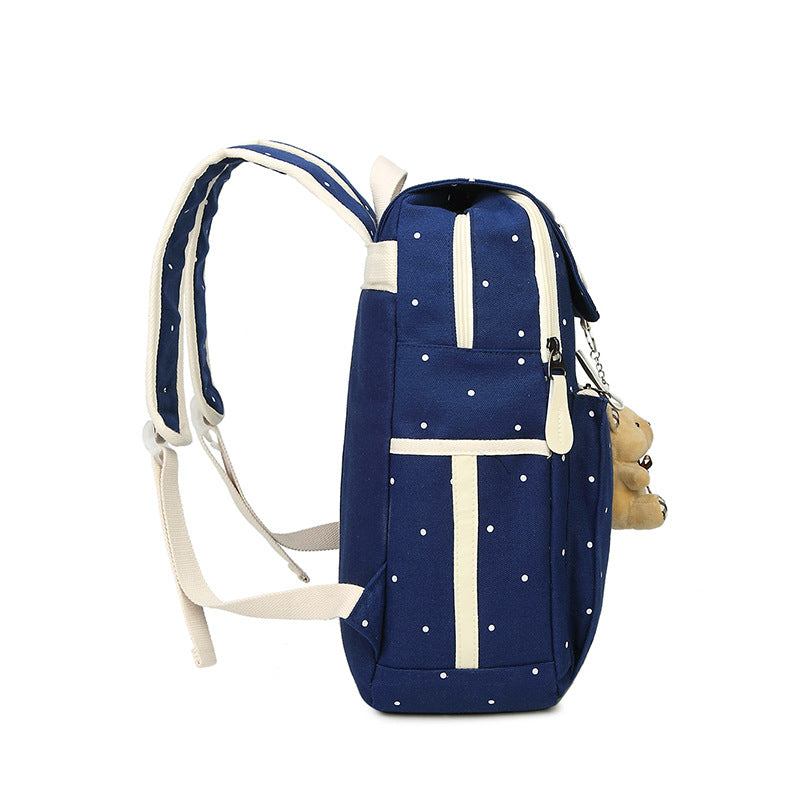 Canvas Backpack Female Korean Version Of Junior High Schoolbag