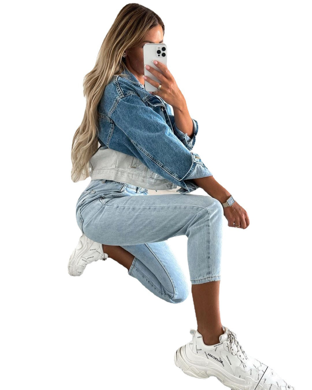 Denim Jacket Lapel Loose Women's Jacket