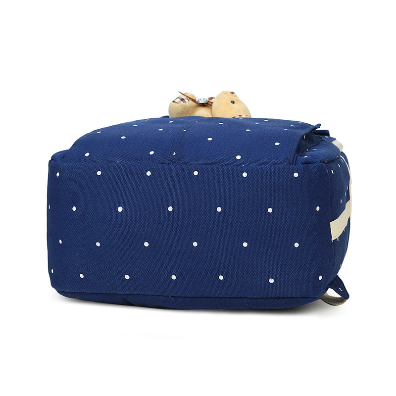 Canvas Backpack Female Korean Version Of Junior High Schoolbag