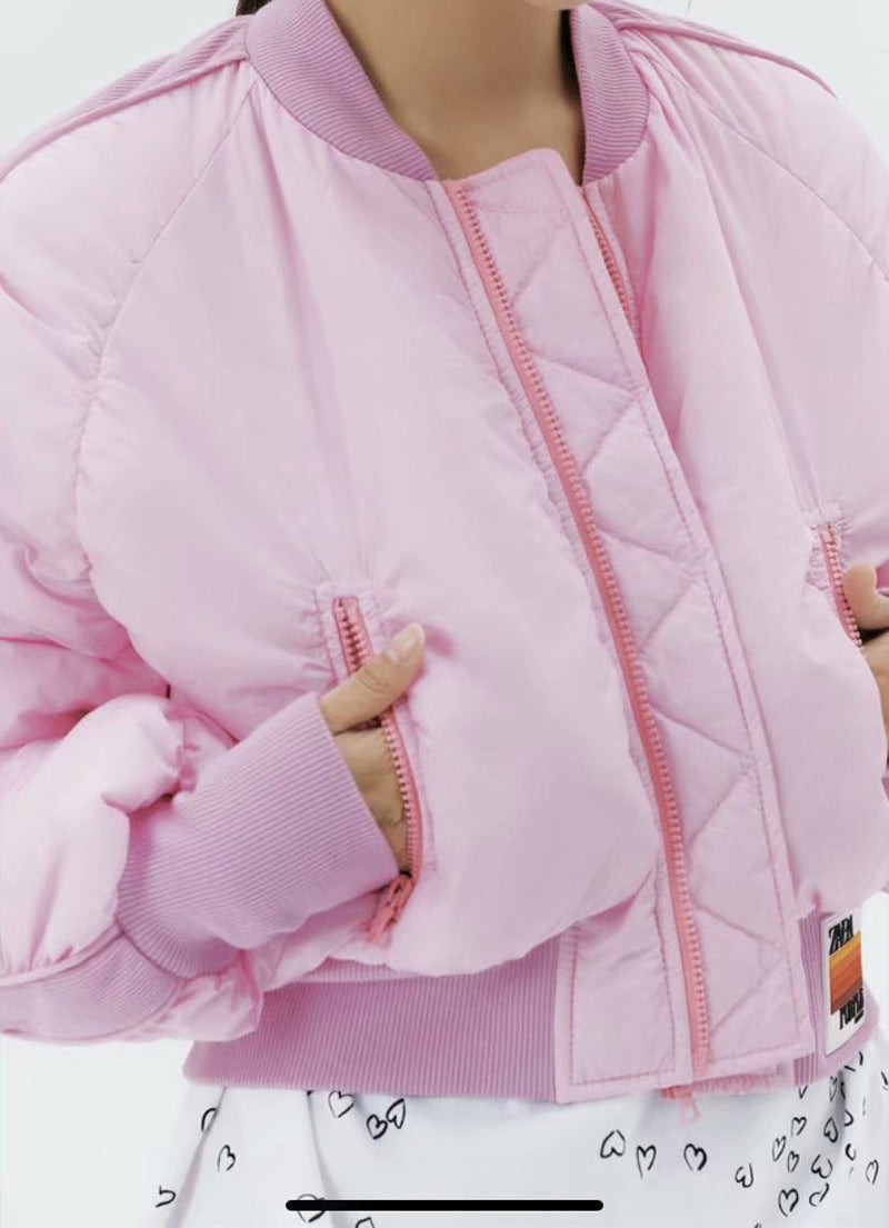 European And American Style Cotton Coat Short Bread Jacket Women's Bomber Jacket