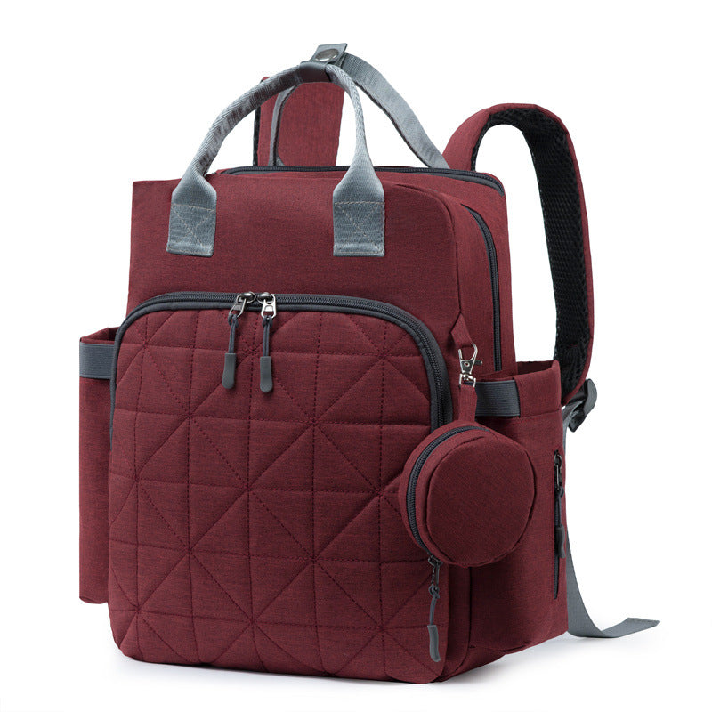 Diamond-shaped Lattice Multi-layer Mother And Baby Bag